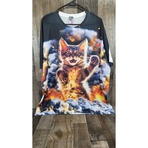 Kitten/Cat Graphic Adult Tee Light Weight Summer Adult Size 2XL